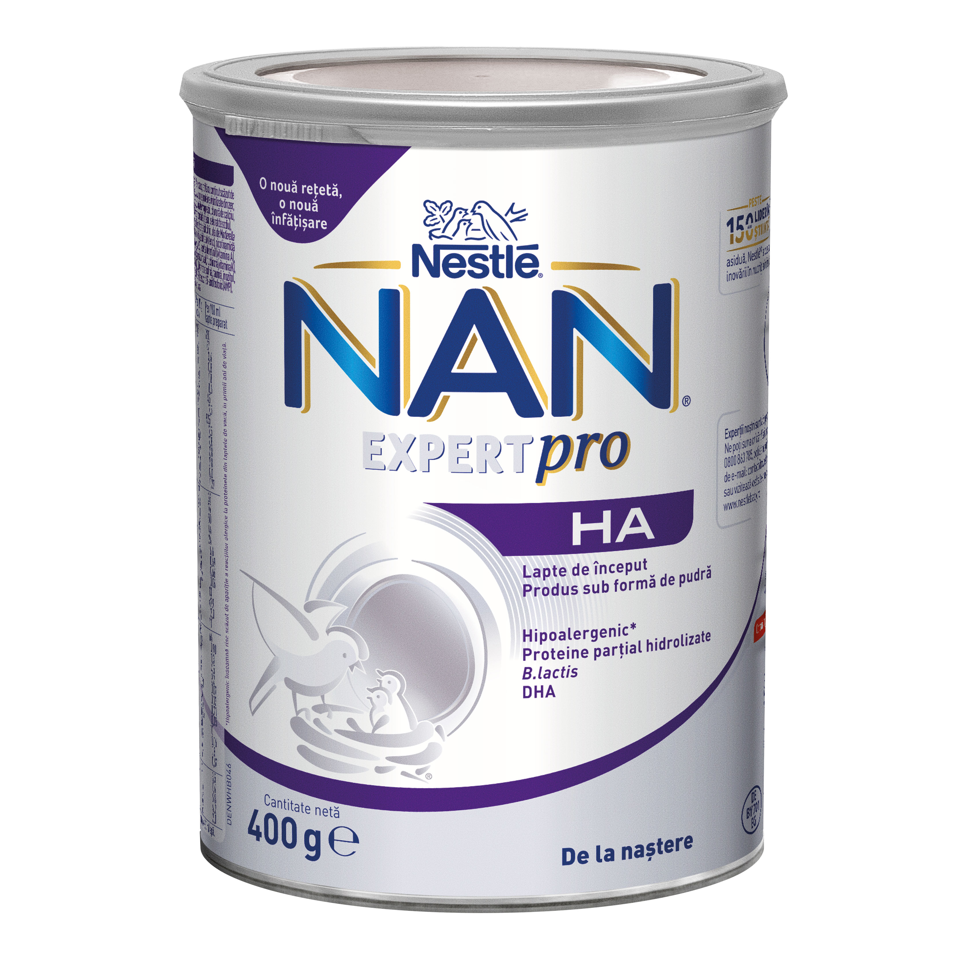 Formula de lapte praf Premium Hipoalergenic Nan HA, +0 luni, 400 g, Nestle